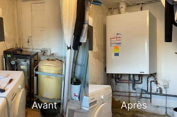 Installation d'une chaudière à condensation